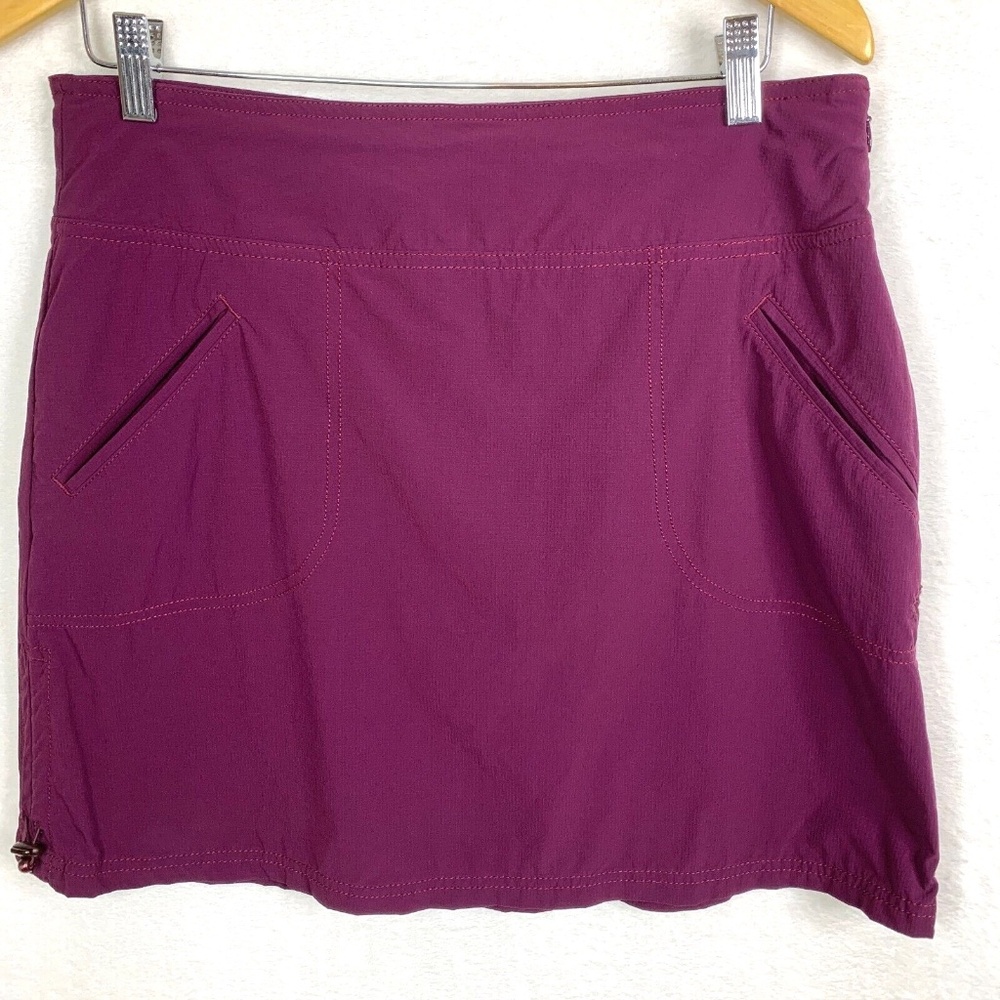 Athleta Skort Women's Size 8 Purple Ripstop Side‎ Zip Cinch Drawstring Hiking